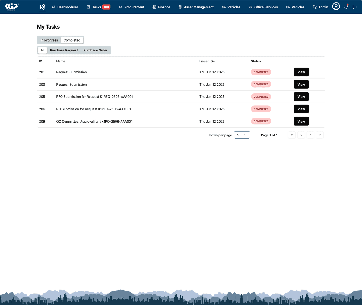 Task Management Interface